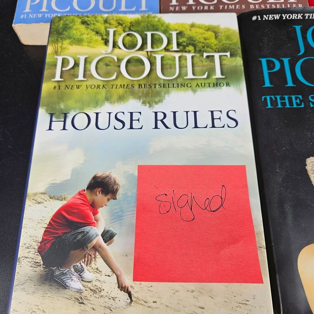 Jodi Picoult Book Lot 5 Hardcover Paperback Sign House Rules My Sisters Keeper - Picture 5 of 12
